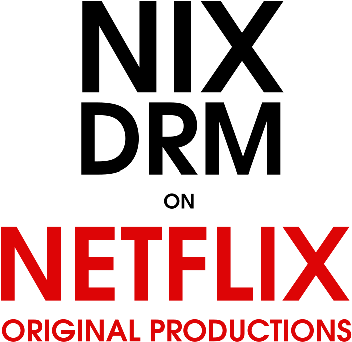 Nix Drm On Netflix Originals - Graphic Design Clipart (721x721), Png Download
