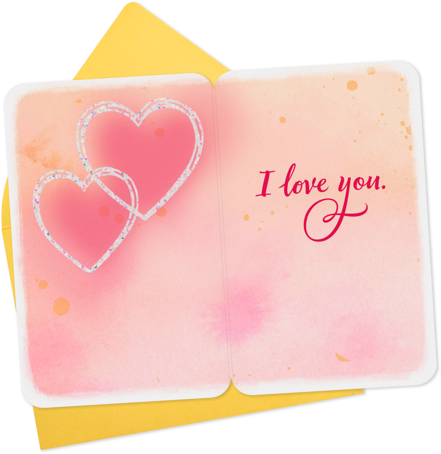 25" Mini I Love You Rose Petals Love - Heart Clipart (1414x1456), Png Download