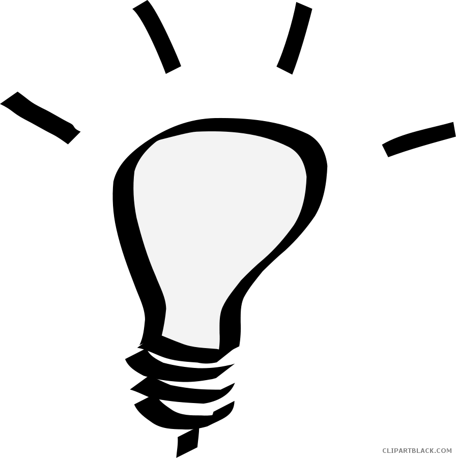 Png Transparent Stock Glowing Clipartblack Com Tools - Lightbulb Clipart Black And White (896x900), Png Download