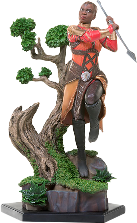 05" Marvel Statue Okoye - Okoye Iron Studios Clipart (466x757), Png Download