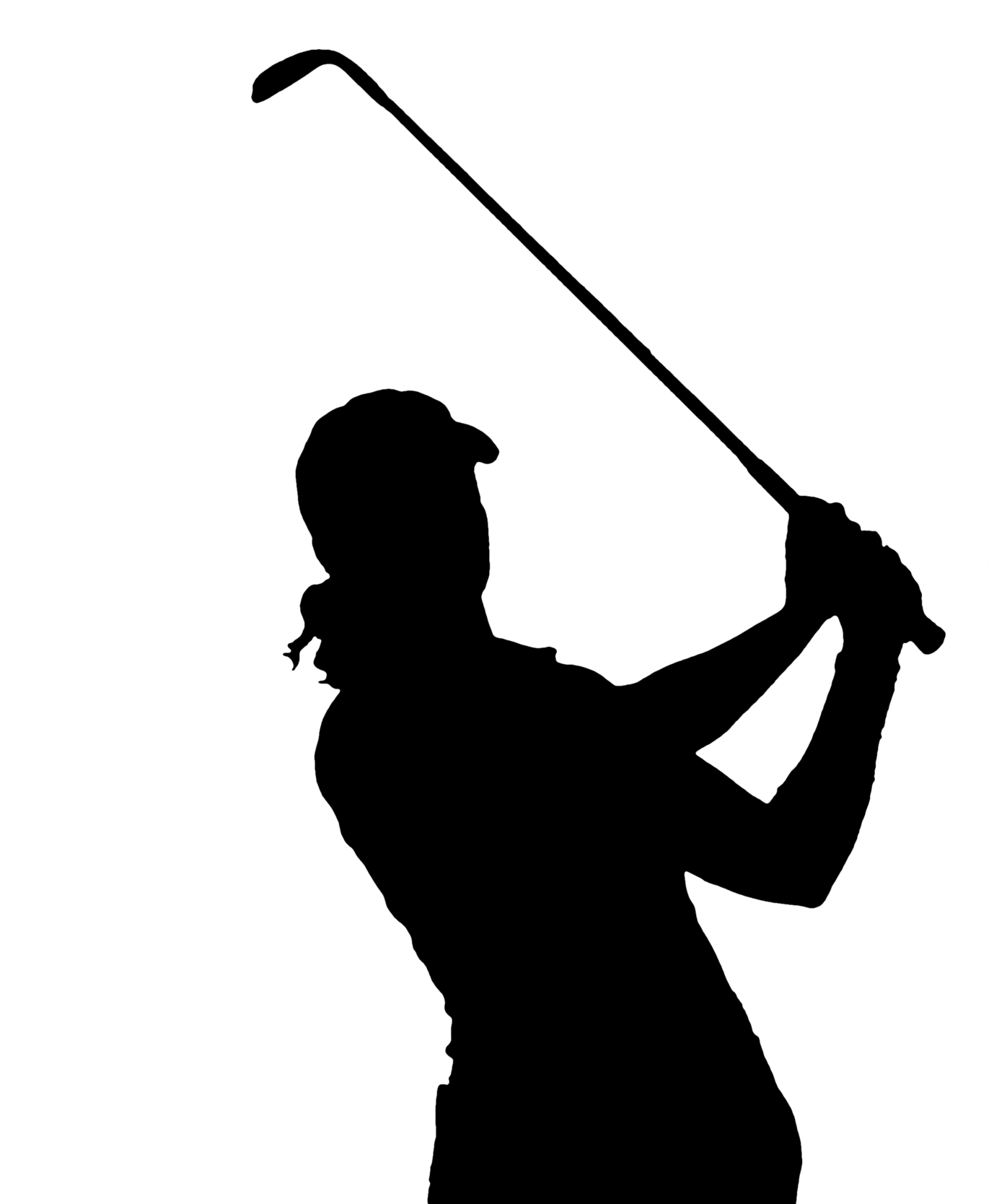 Golfer Silhouette Png , Png Download - Girl Golf Png Clipart (1371x1668), Png Download