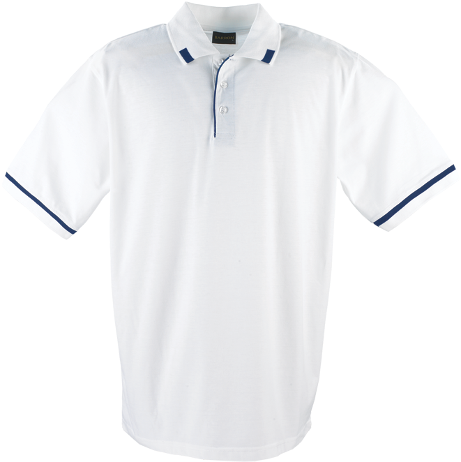 Mens Matrix White Navy 1356693282 Png - Plain White T Shirt With Collar Clipart (700x700), Png Download