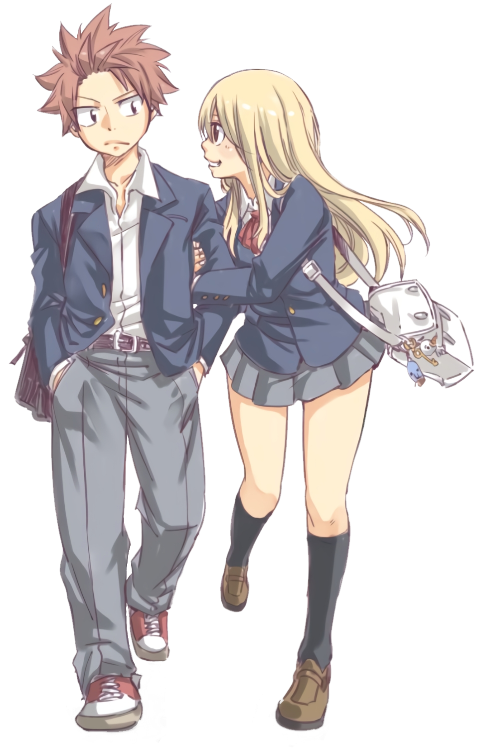 Fairy Tail Ft Render Transparent Sfw Natsu Dragneel - Natsu And Lucy Fanart Clipart (1200x1705), Png Download