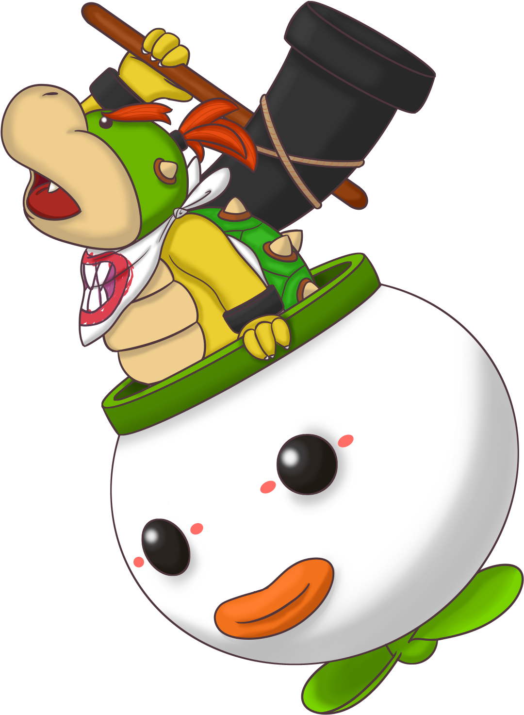 Smash Collab - Bowser Jr - - Smash Bros Collab Artist Mario Clipart (1200x1550), Png Download