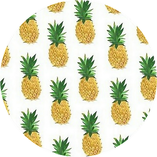 #pineapple #yellow #circle #fruit #aesthetic - Aesthetic Yellow Pineapple Clipart (644x644), Png Download