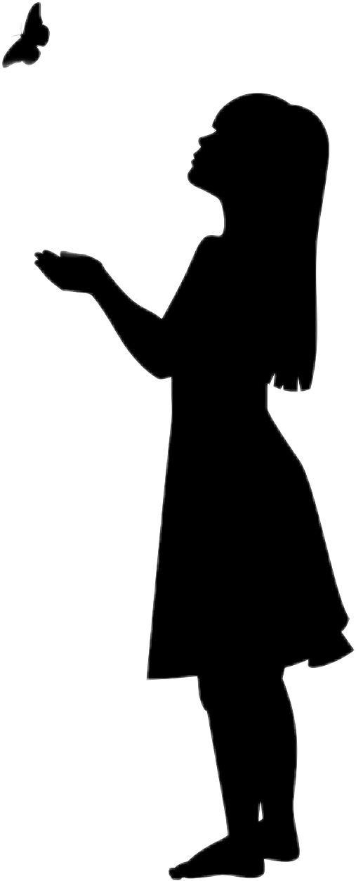 #girl #silhouette - Girl Silhouette No Background Clipart (507x1253), Png Download