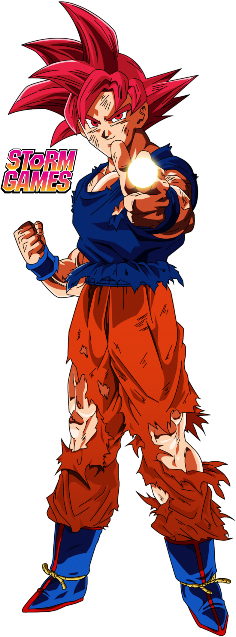 Dragon Ball Super , Png Download - Goku Super Saiyan God Gun Clipart (786x2115), Png Download