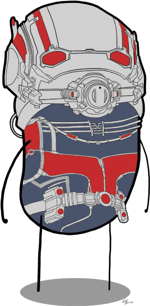 Antman Drawing Face - Illustration Clipart (640x640), Png Download