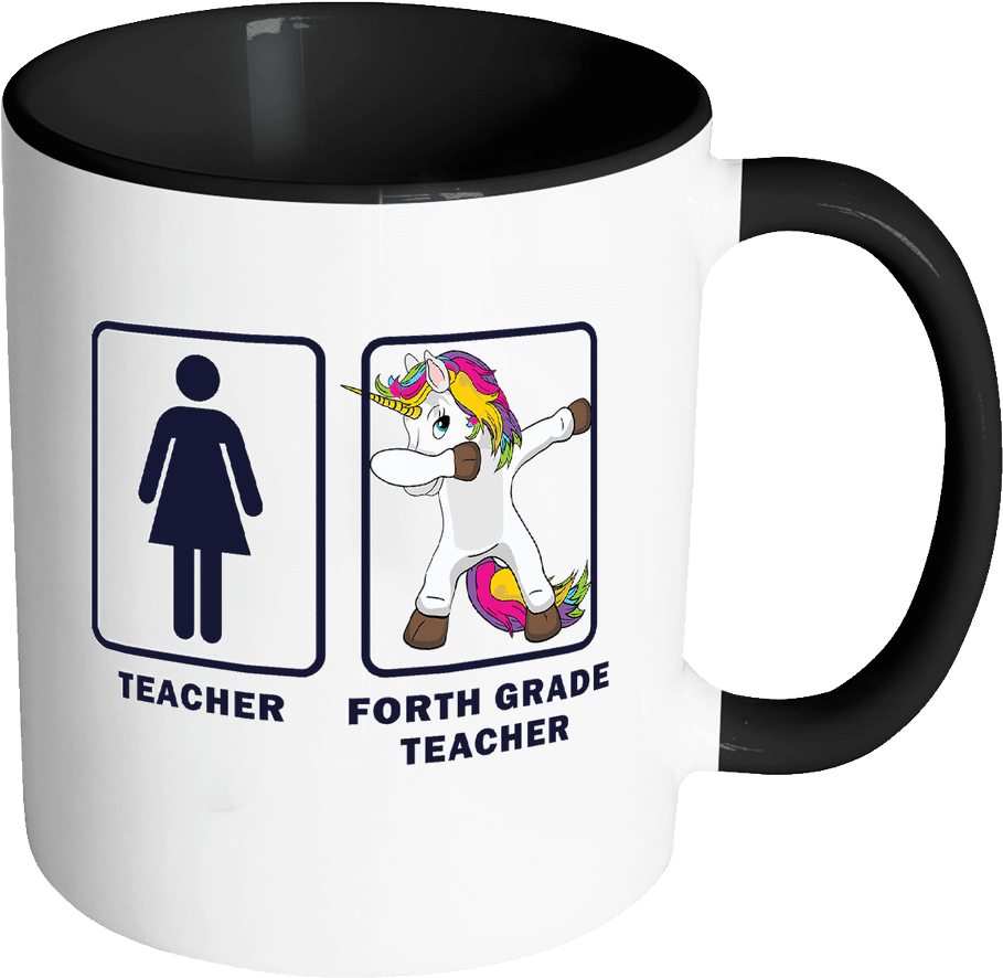 Robustcreative-4th Forth Grade Teacher Dabbing Unicorn - Bless By God Spoiled By My Husband Clipart (1024x1024), Png Download