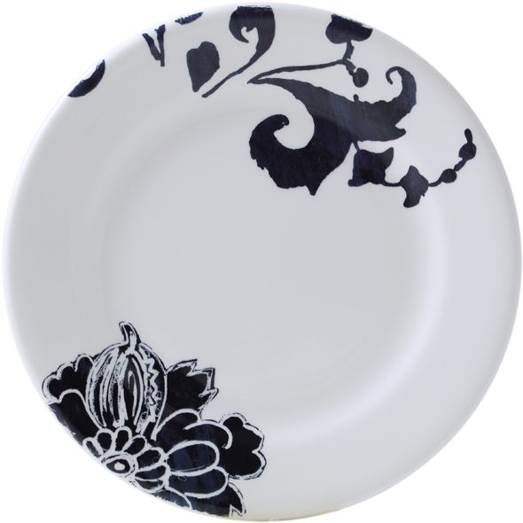 Gien Assiette A Dessert Indigo Clipart (711x600), Png Download