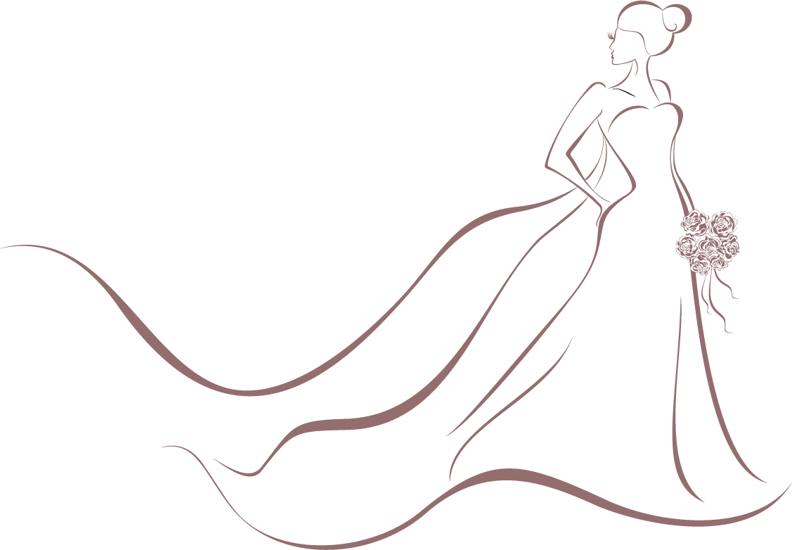 Wedding Invitation Bride Dress Clip Art - Illustration - Png Download (1127x782), Png Download