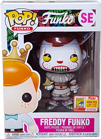 Freddy Funko Pennywise Pop Vinyl Figure - Freddy Funko Pennywise Funko Pop Clipart (600x600), Png Download