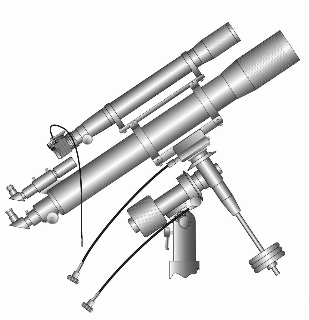 Thanks To Telescope, Tls Communication With Your Virtual - Рефракторен Телескоп Clipart (988x1024), Png Download