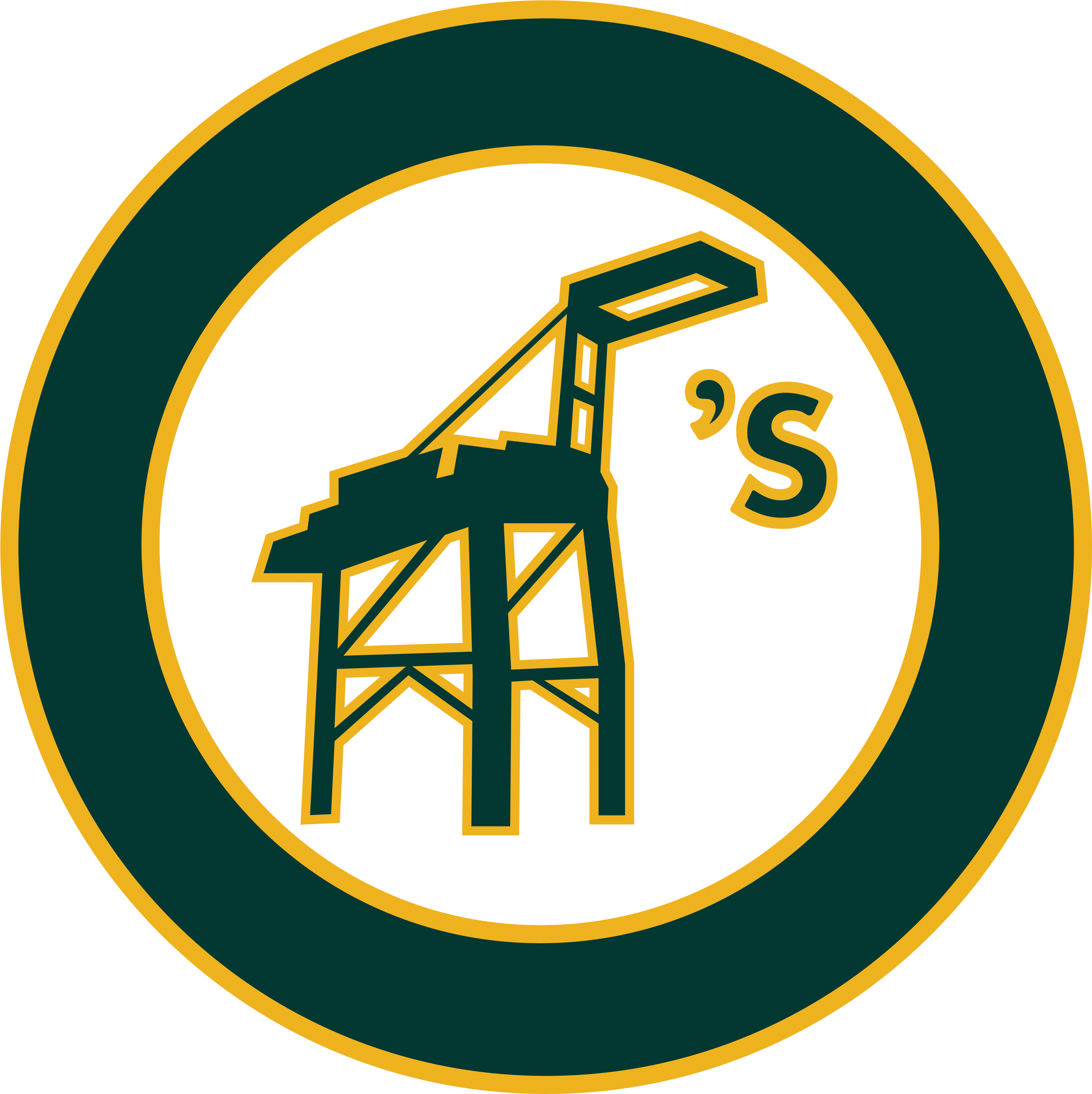 Oakland A's Logo Png - Circle Clipart (3600x3600), Png Download