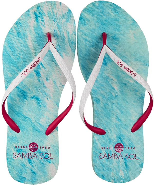 Women's Light Blue Swirl Flip Flops Clipart (633x763), Png Download