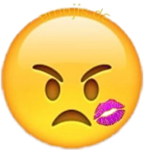#angry #enojado #emoji #emojis #love #amor #kiss #beso - Smirk Face Emoji Png Clipart (467x485), Png Download