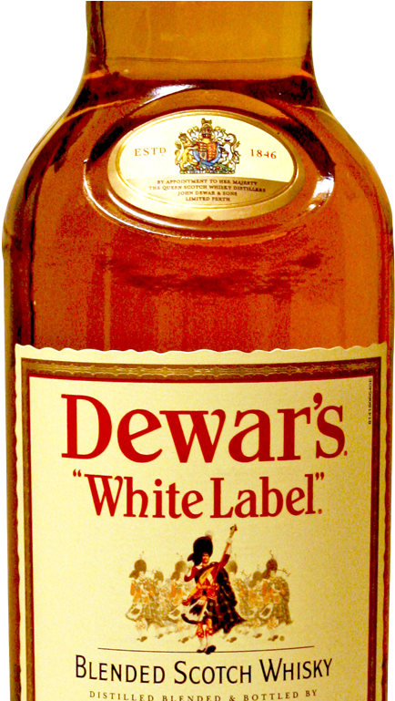 Whiskey Bottle Png Transparent Image - Dewars White Label Clipart (900x768), Png Download