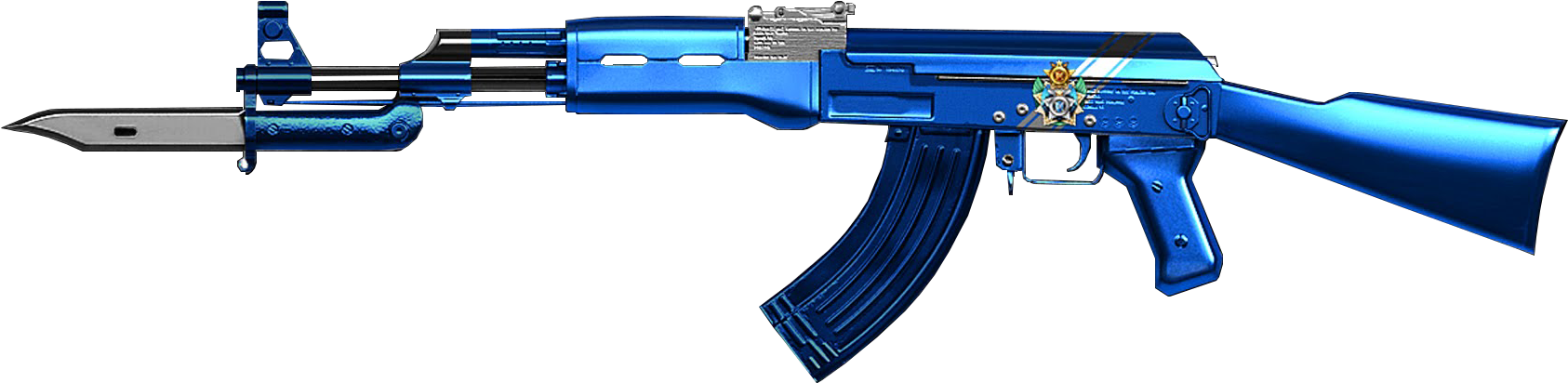 Platinum Blue Ak-47 Knife - Ak 47 Cfs 2017 Clipart (1686x412), Png Download