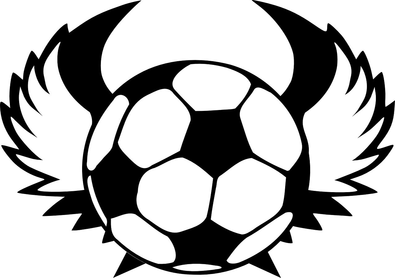 Soccer Ball Wings Win Fly Png Image - Soccer Ball Png Vector Clipart (1280x900), Png Download