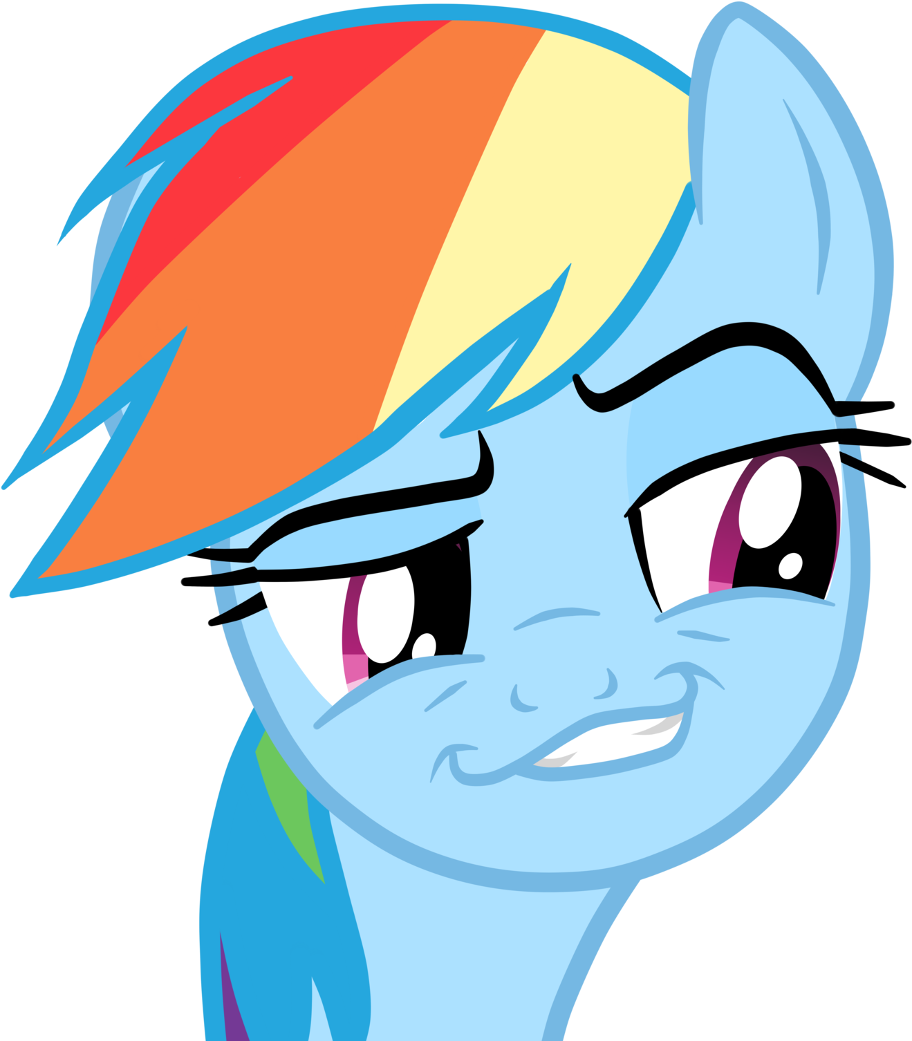 Pinkie Pie Meme Face , Png Download - Rainbow Dash Face Clipart (1319x1506), Png Download