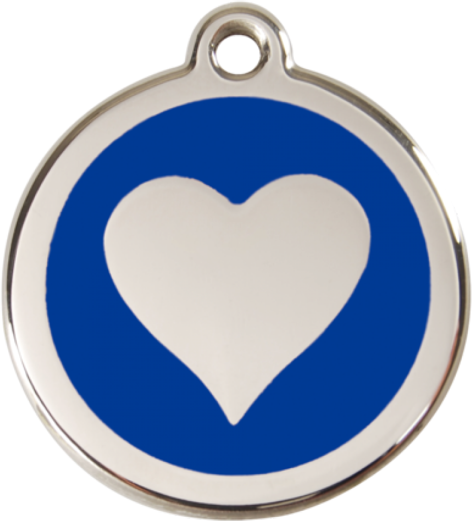 Dark Blue Heart Pet Tag - Pet Tag Clipart (1200x1200), Png Download