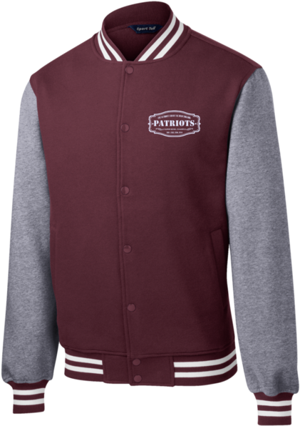 The Ultimate Fan Of The New England Patriots Fleece - Sport Tek Men's St270 Fleece Letterman Jacket Clipart (600x600), Png Download