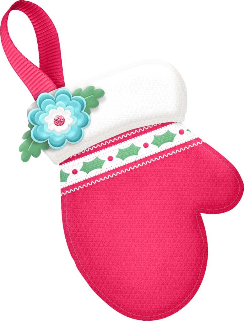 Christmas Stocking - Desenho Luvas Rosa Png Clipart (777x1024), Png Download