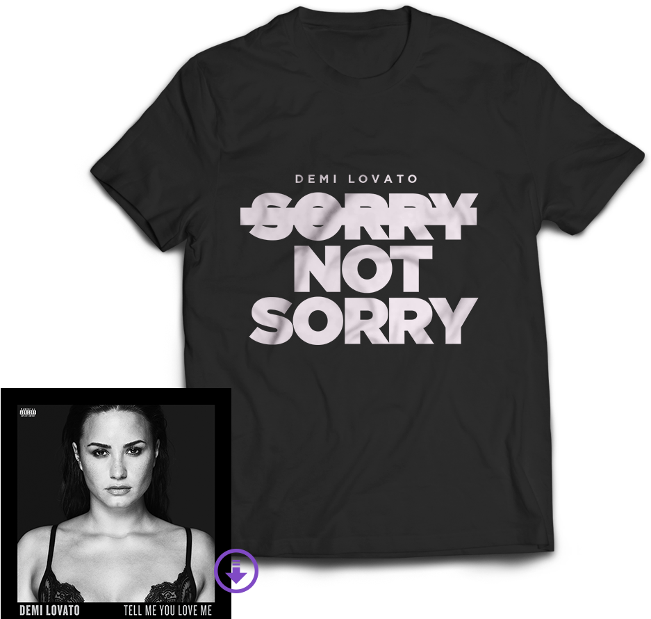 Black Sns Tee Super Digital Album - Demi Lovato Tell Me You Love Me Target Clipart (937x890), Png Download
