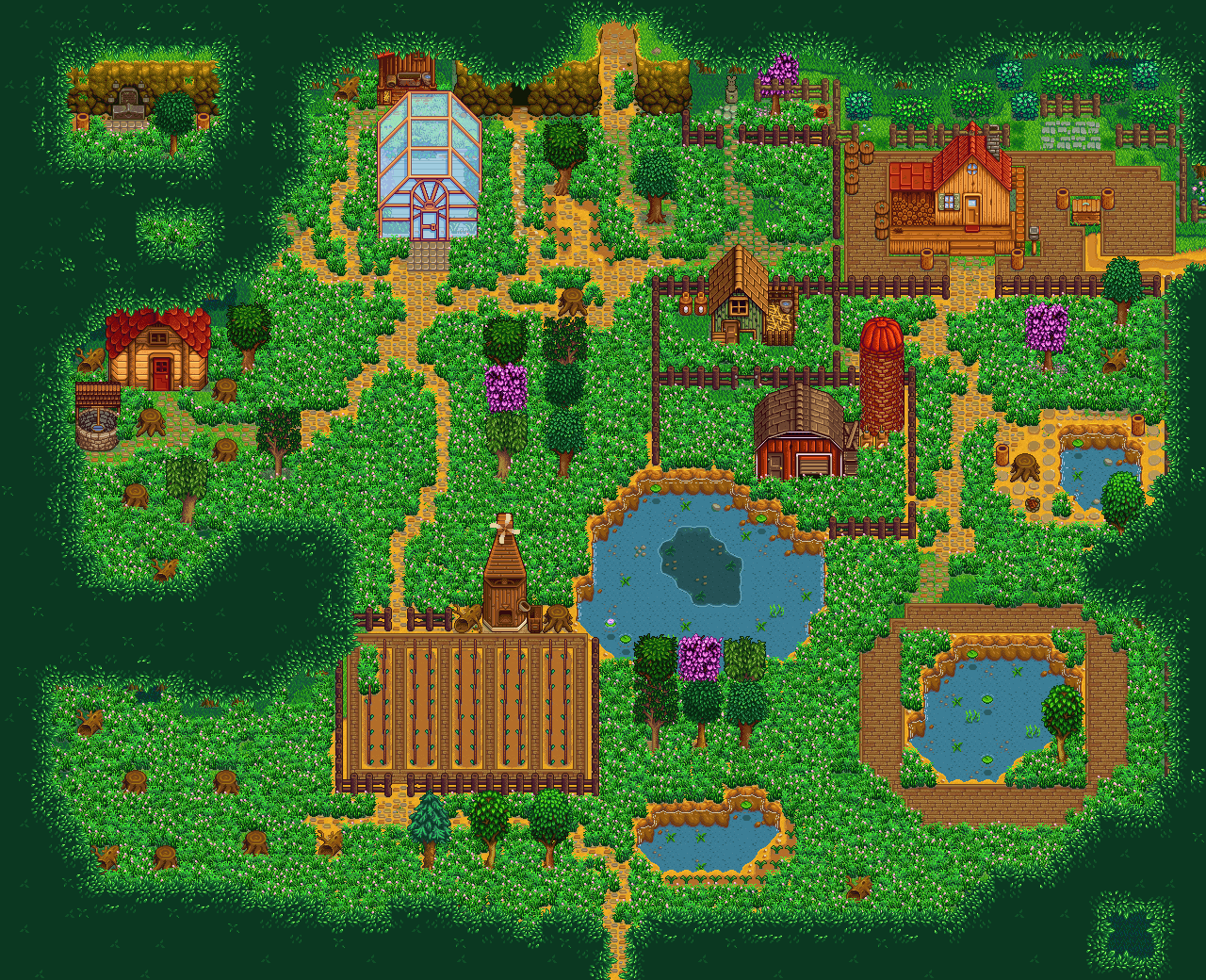 Http - //playwrite - Com - Au/wp-content/uploads/ - Stardew Forest Farm Layout Clipart (1280x1040), Png Download