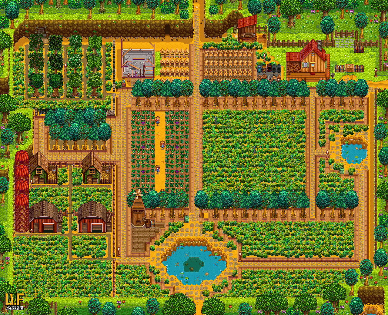 Yes I Plan On Doing More With This, I Just Don't Know - Stardew Valley Farm Plot Layout Clipart (1280x1040), Png Download