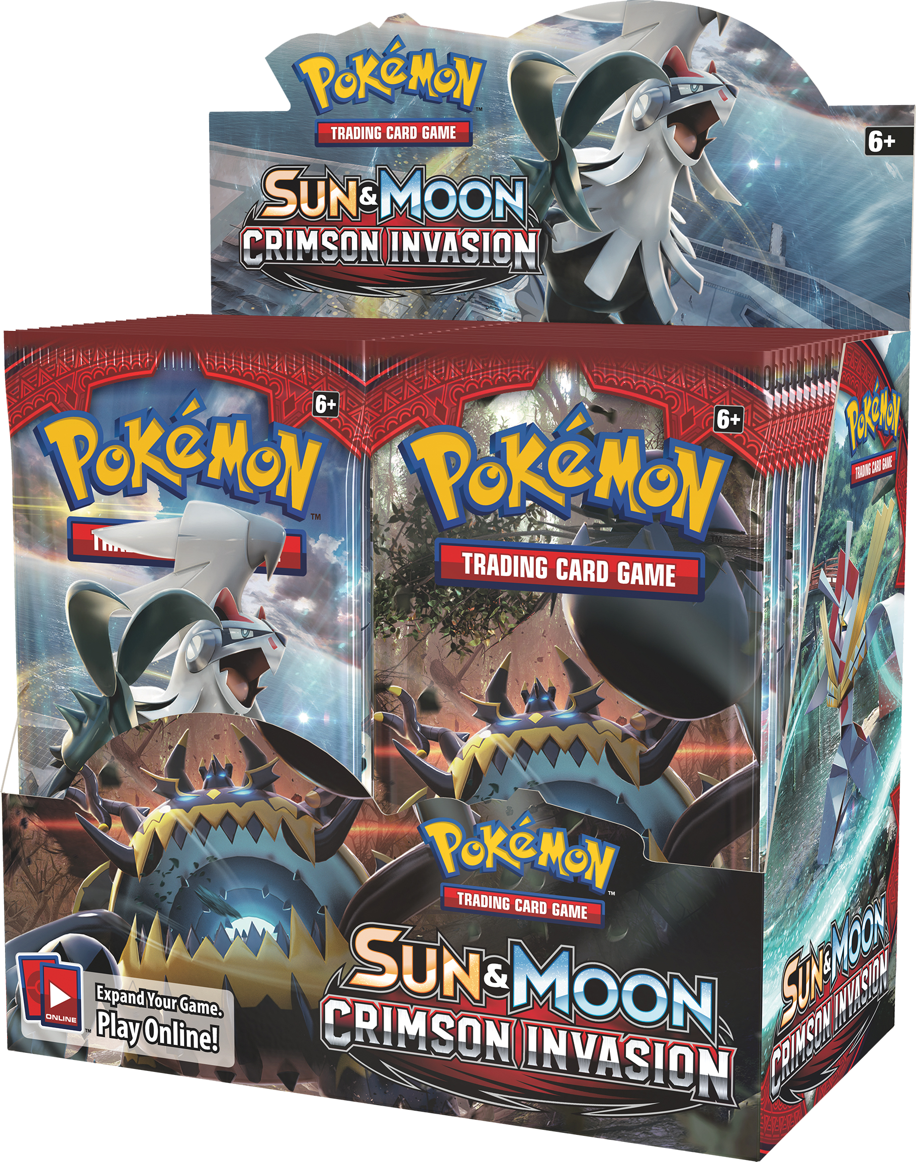 Pokemon Sun & Moon - Pokemon Crimson Invasion Booster Box Clipart (1822x2310), Png Download