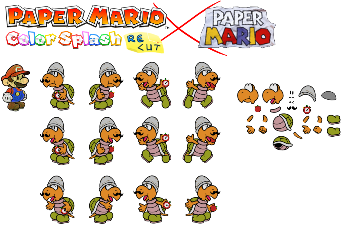 Prelude To The Recolored Paper Tale - Paper Mario Color Splash 64 Clipart (1172x777), Png Download