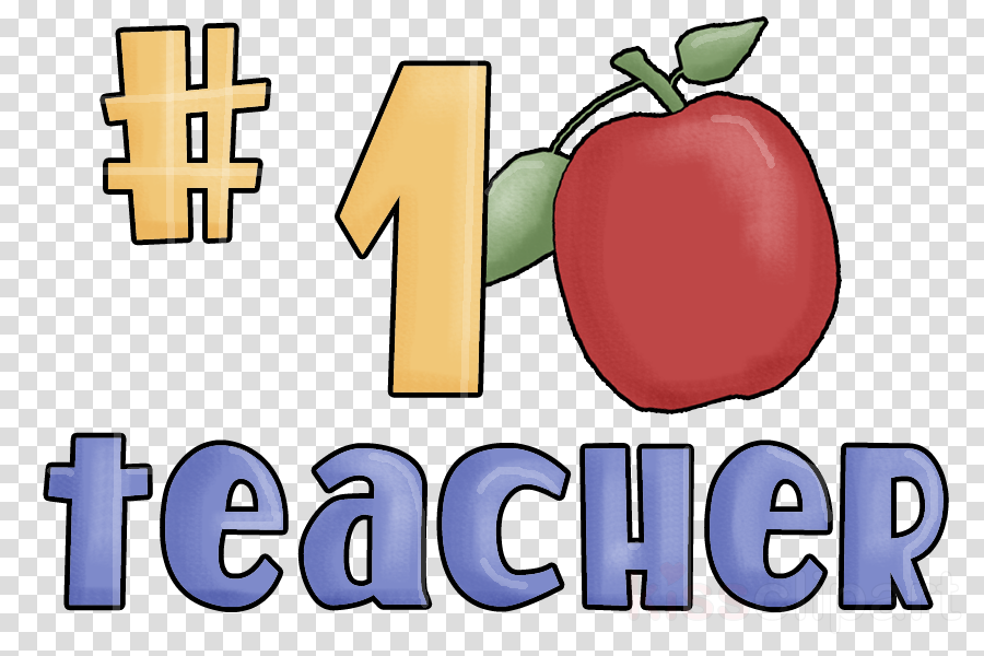 #1 Teacher Apple Clipart Teacher Clip Art - Half Orc Female D&d - Png Download (900x600), Png Download