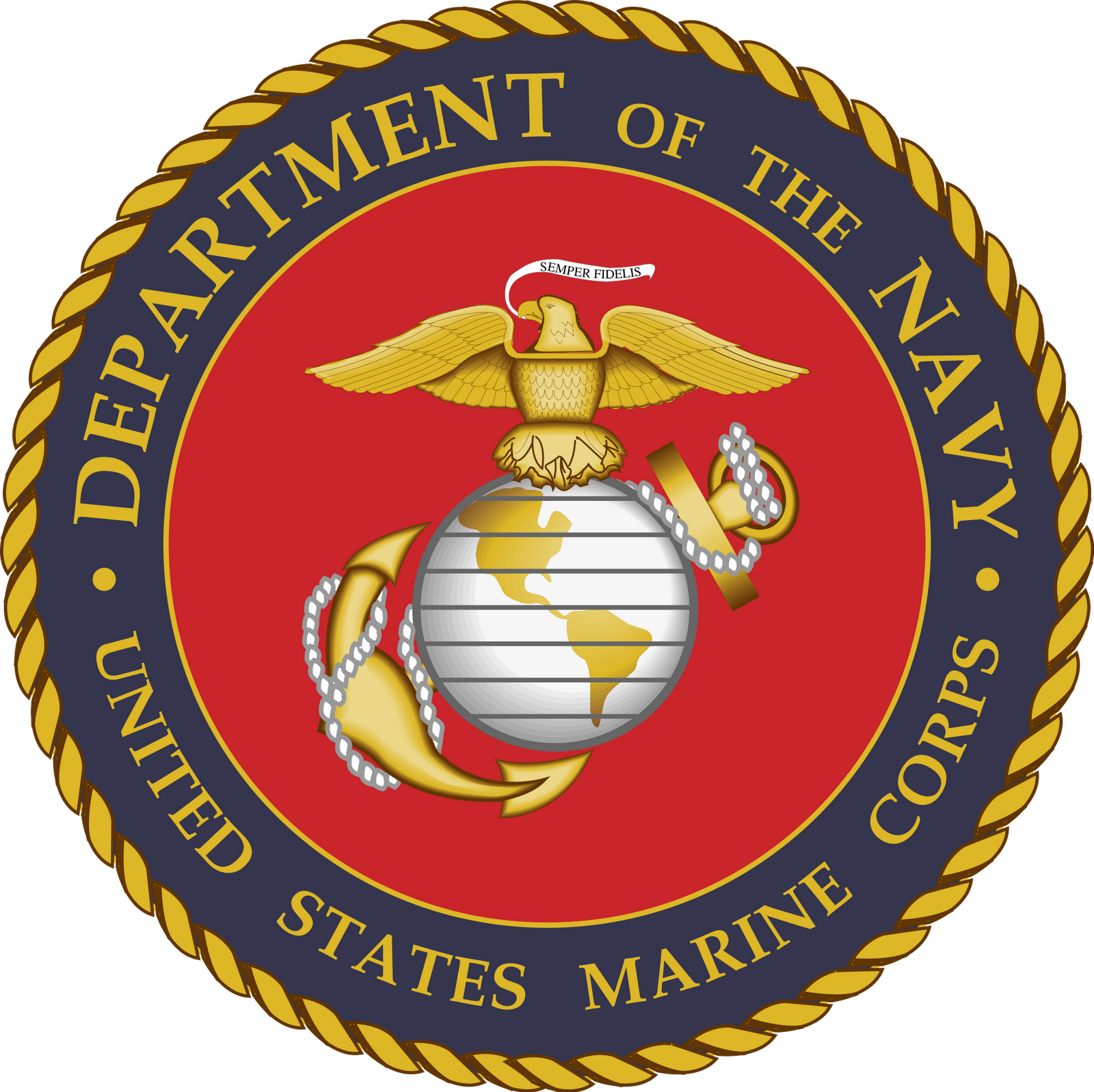 Us Army Seal Png - Marine Corps Official Seal Clipart (1600x1598), Png Download