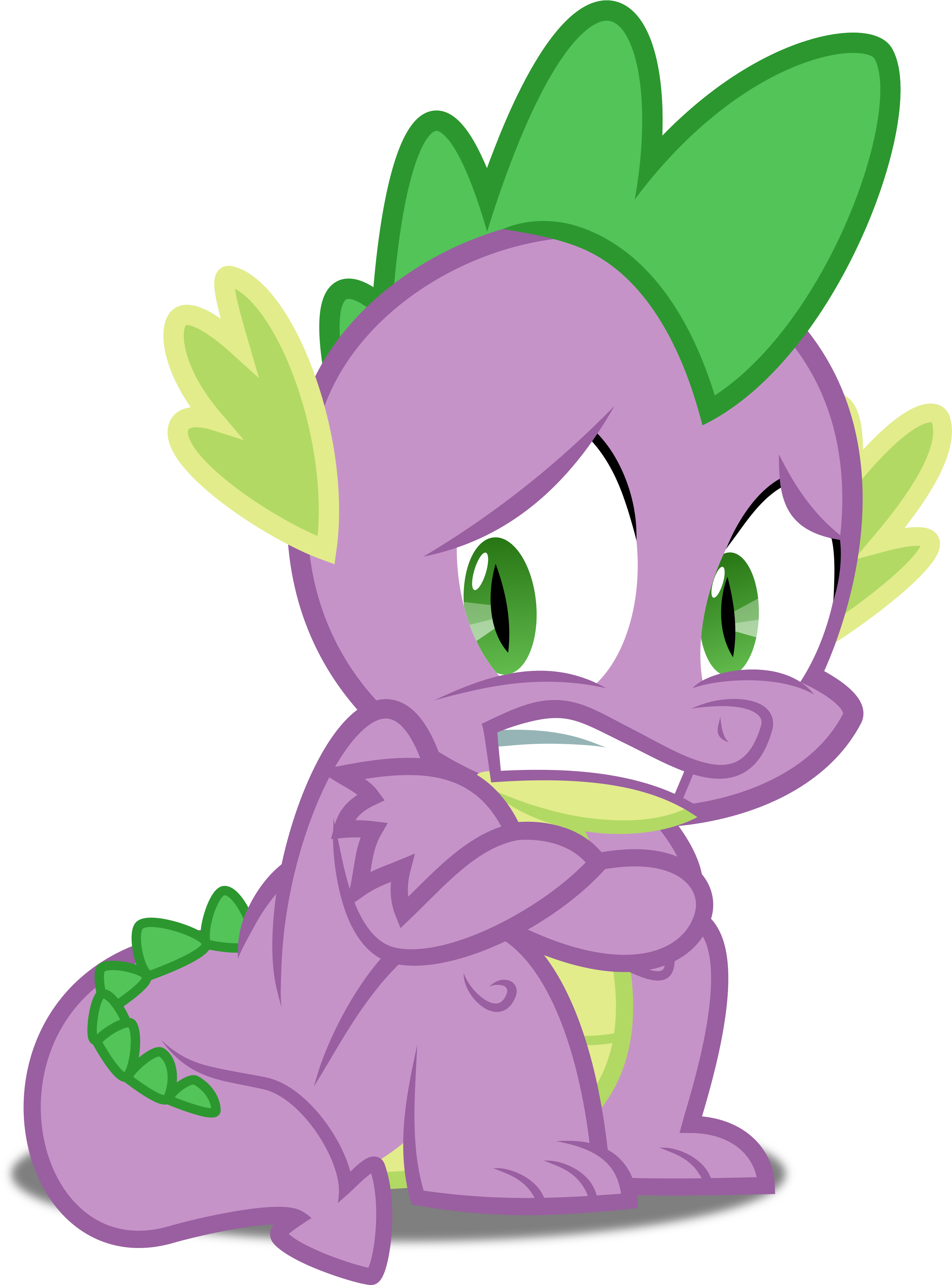 Spike And Pinkie Pie Png - My Little Pony Spike Scared Clipart (3000x3786), Png Download