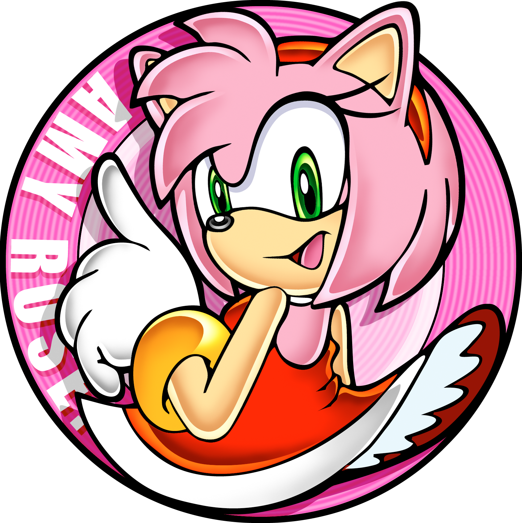 Sonic Adventure Badge - Amy Rose Sonic Adventure Art Clipart (1691x1693), Png Download