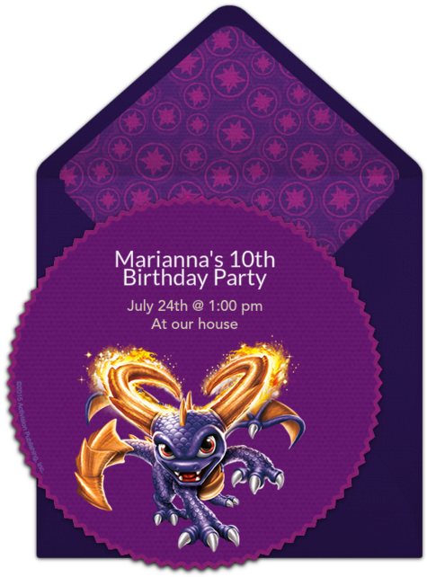 Skylanders Spyro Online Invitation - Illustration Clipart (650x650), Png Download