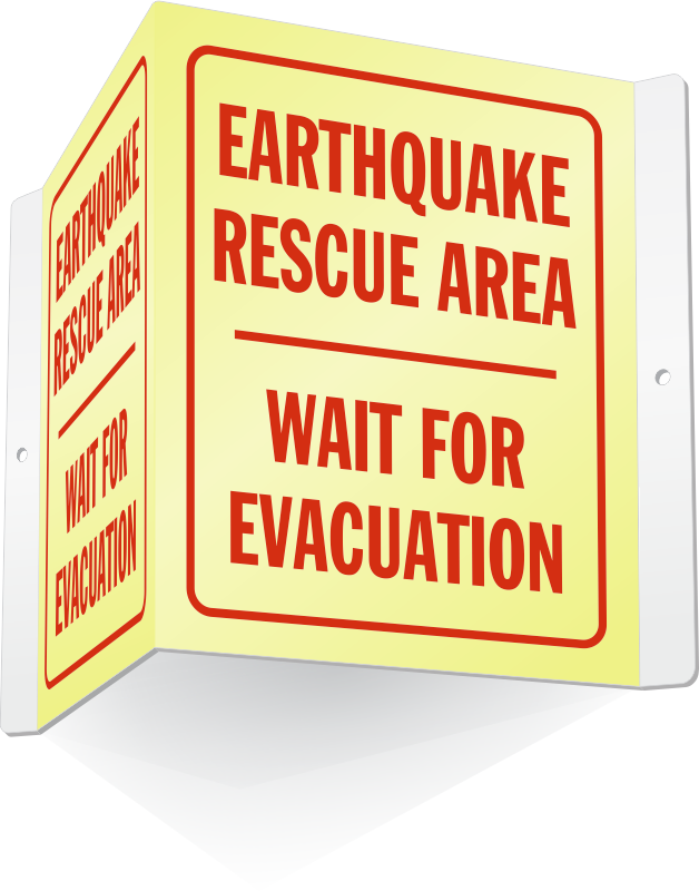 Download Shelter Signs Zoom Price Buy - Evacuation Earthquake Clipart (628x800), Png Download