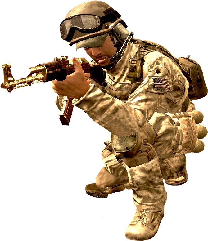 Sniper , Png Download - Ak 47 Cod4 Clipart (670x777), Png Download