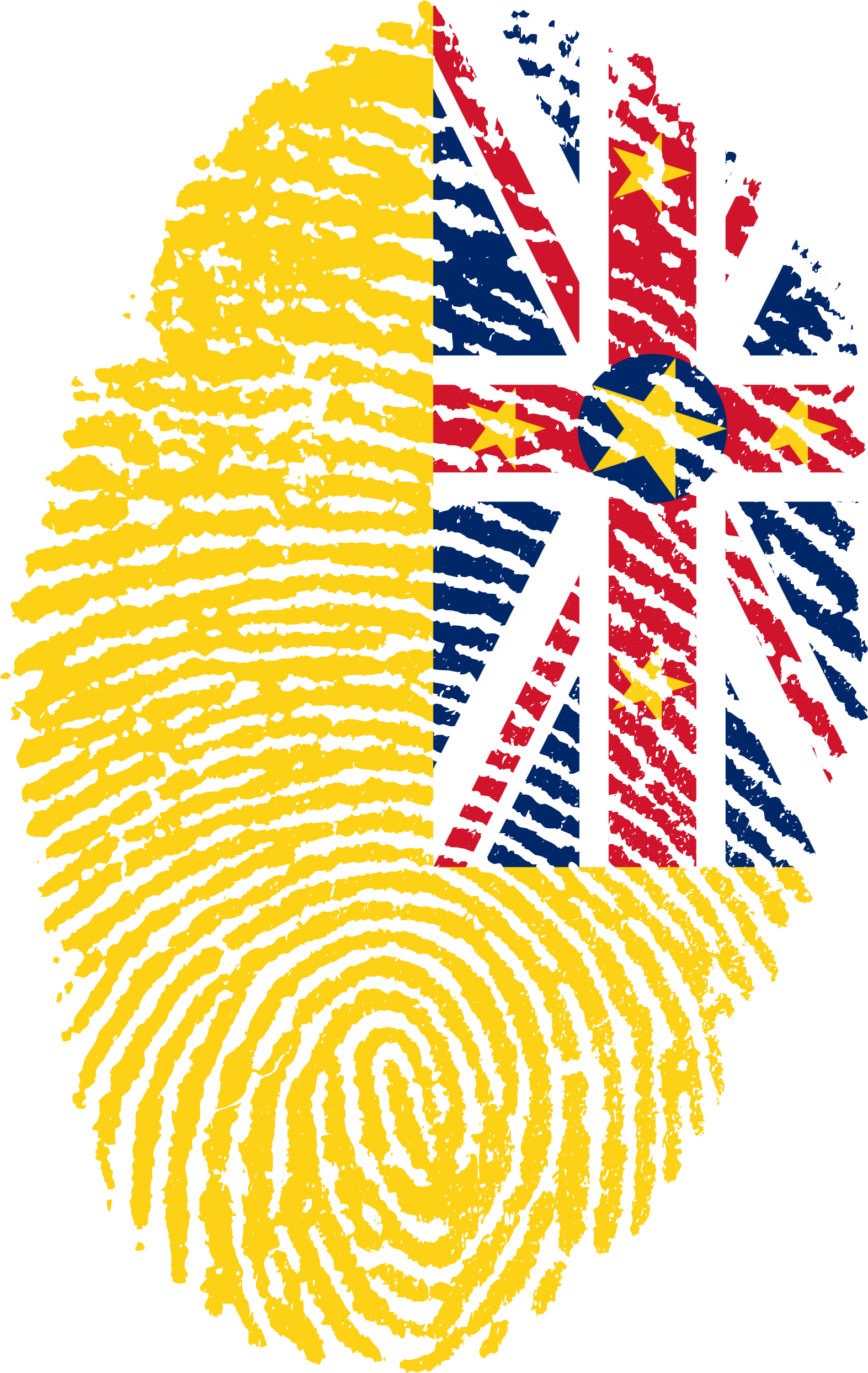 Niue Flag Fingerprint Country 664421 - Morocco Fingerprint Clipart (1573x2488), Png Download