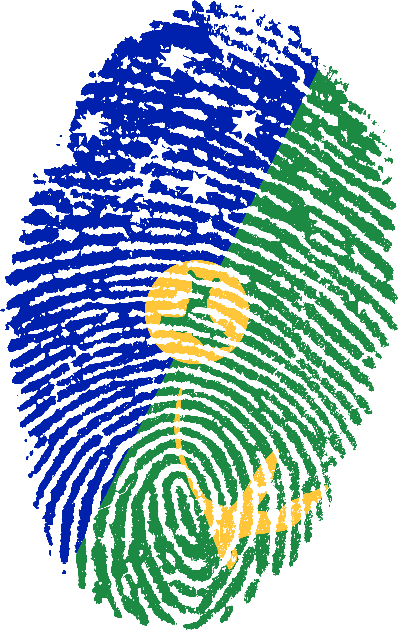 Christmas Island Flag Fingerprint 664423 - Swazi Flag Clipart (1573x2488), Png Download