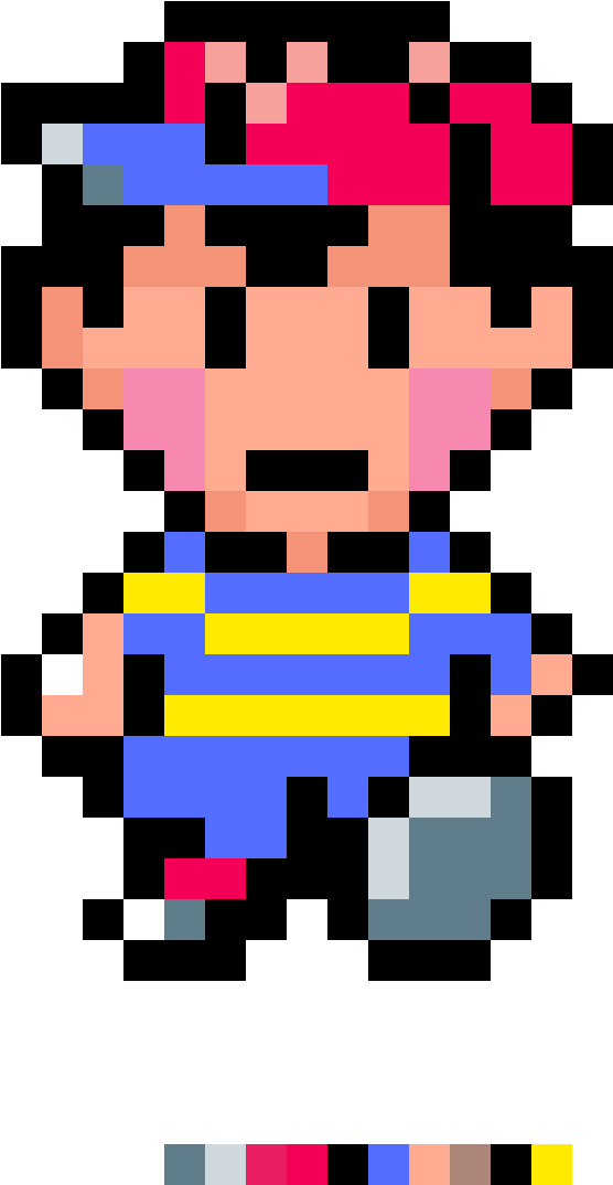 Ness - Ness Earthbound Sprite Clipart (1184x1184), Png Download