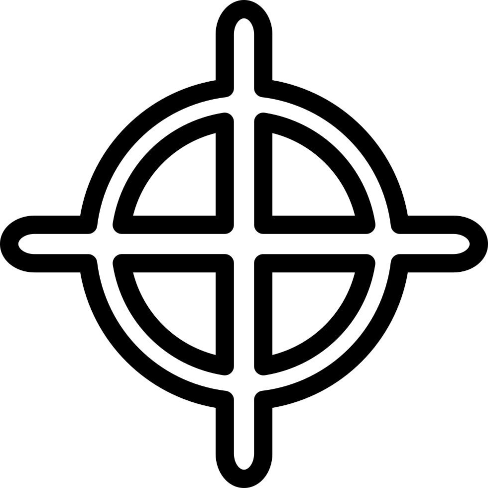 Crosshair Svg Png Icon Free Download Comments - Crosshair Outline Clipart (980x980), Png Download