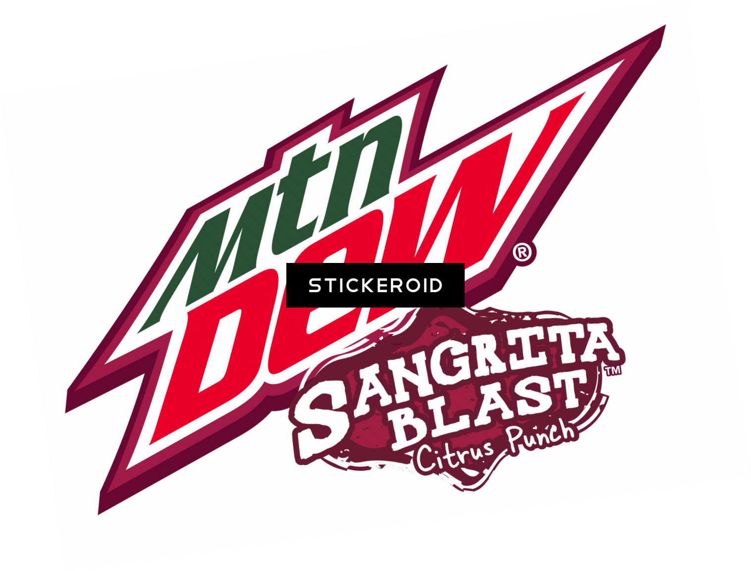 Mountain Dew Sangrita Blast Logo - Mtn Dew Black And White Clipart (1516x1153), Png Download