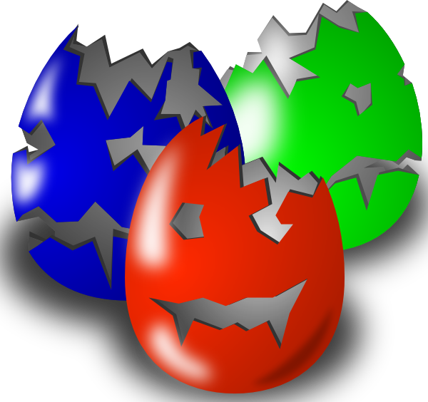 Scary Easter Eggs Svg Clip Arts 600 X 564 Px - Png Download (600x564), Png Download