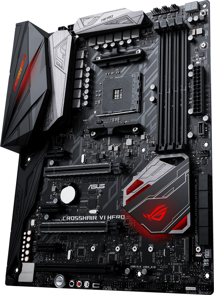 Rog Crosshair Vi Hero - Asus B350m Rog Clipart (743x1024), Png Download