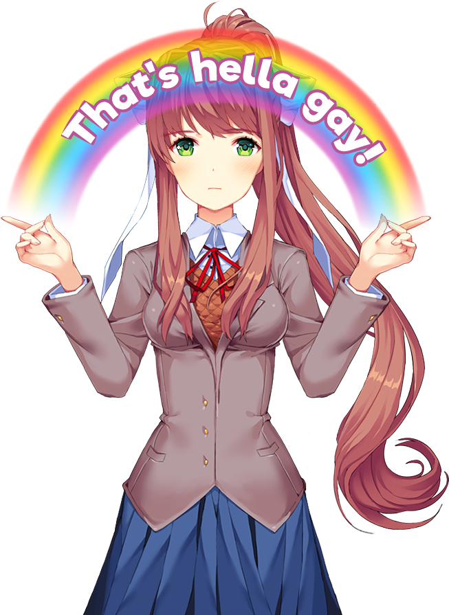 Doki Doki Literature Club Monika , Png Download Clipart (653x895), Png Download