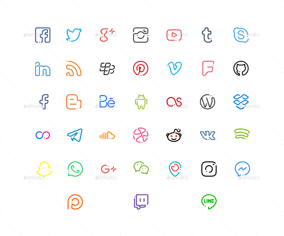 Social Media Icons - Icon Clipart (1189x990), Png Download
