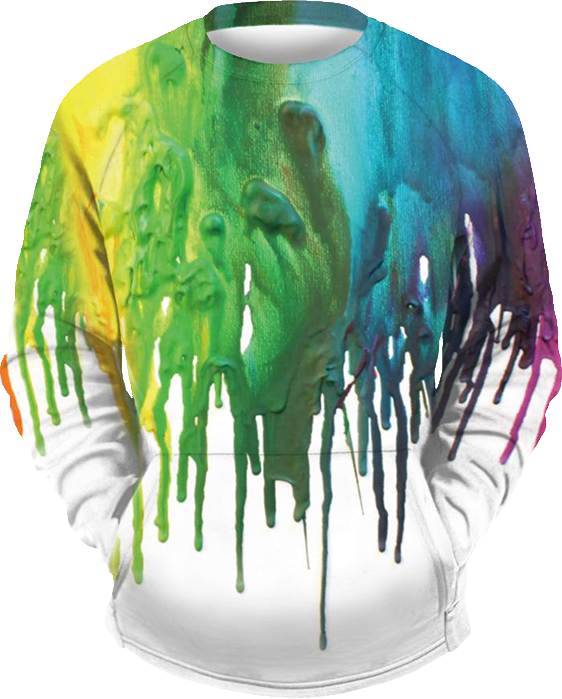 Paint Drip On White - Sweatshirt Clipart (562x699), Png Download