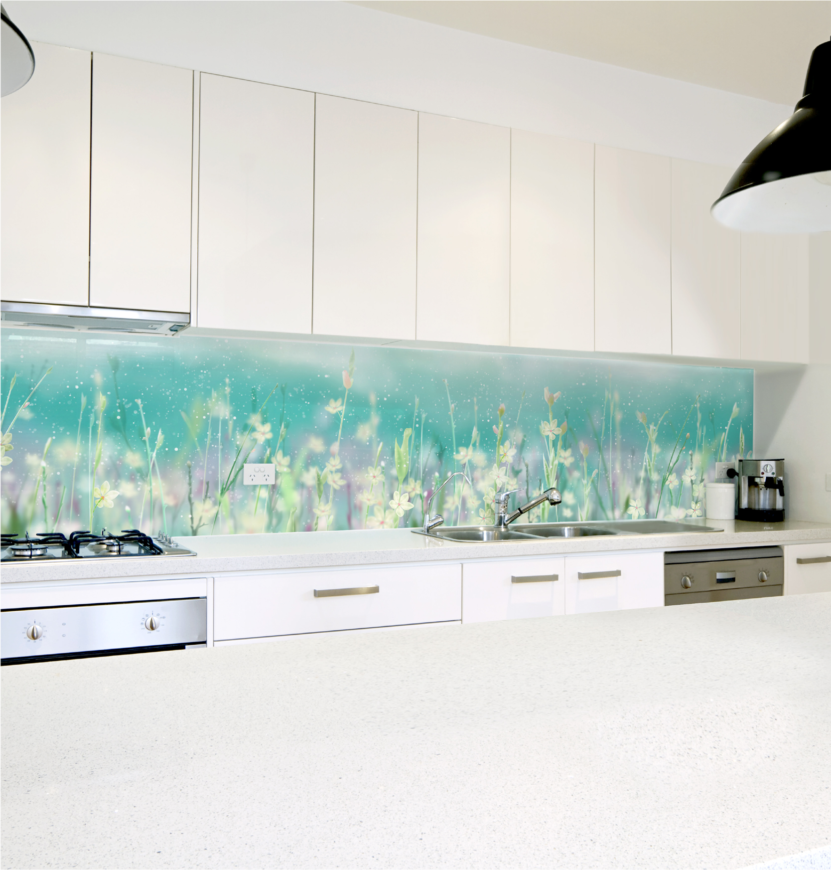 Fairy Dust Glass Backsplash - Architecture Clipart (2083x2179), Png Download